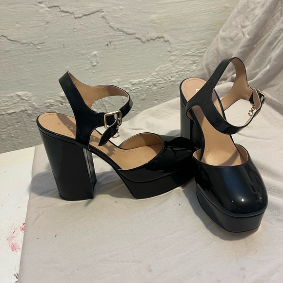 NWOT Coach Isabella Black Patent Leather Platform Heel / Women’s Size 8 - Picture 5 of 7